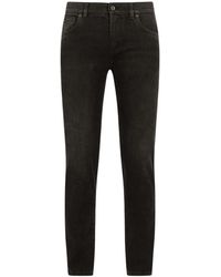 Dolce & Gabbana - Schwarze skinny stretch jeans mit waschung - Lyst