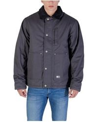 Tommy Hilfiger - Baumwoll-Chore-Jacke Mit Cordkragen - Lyst