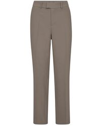 Mos Mosh - Broeken ,Grijs ,Polyester Slim-Fit Falcon Broek Met Persplooien - Lyst