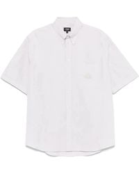 Fendi - Overhemden ,Wit ,Katoen Katoenen Grijze Shirt - Lyst