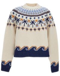 Alanui - Pattern-Jacquard Knitted Jumper - Lyst
