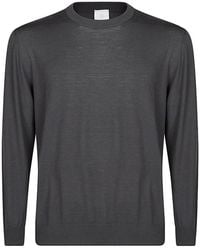 Eleventy - Merino Wollpullover Mit Rundhalsausschnitt - Lyst