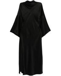 Pinko - Kleedjes ,Zwart ,Polyester Elegant Jurk - Lyst