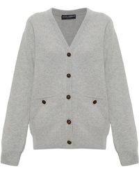 Dolce & Gabbana - Truien & Vesten ,Grijs ,Wol Wol Cardigans Met Zakken - Lyst