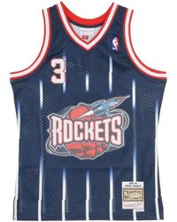Mitchell & Ness - Fitness ,Blauw ,Katoen Vintage Nba Basketball Tank Top - Lyst
