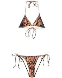 Jean Paul Gaultier - Triangel Bikini Met Tijgerprint - Lyst