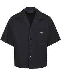 Prada - Re-Nylon Overhemd Met Korte Mouwen - Lyst