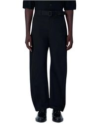 Lemaire - Broeken ,Zwart ,Katoen Twisted Pants - Lyst