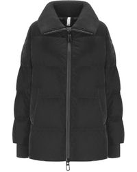 DUNO - Glänzende Daunenjacke Mit Wollstrickbündchen - Lyst
