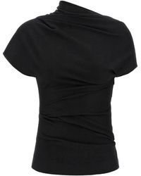 Entire studios - Side Drape Top - Lyst
