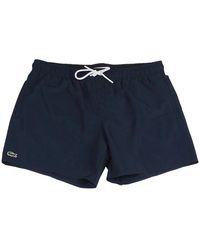 Lacoste - Badmode ,Blauw ,Polyester Blauwe Boxershort Zwemkleding Voor - Lyst