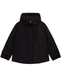 Oltre - Jassen ,Zwart ,Polyester Hooded Jacket - Lyst