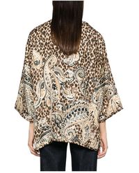 Etro - Cape Met Paisley- En Luipaardprint - Lyst