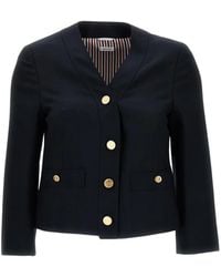 Thom Browne - Jassen ,Blauw ,Wol Giacca - Lyst