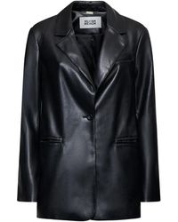 Silvian Heach - Blazer Met Leren Effect - Lyst