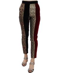 Dolce & Gabbana - Bunte Jacquard Cropped Tapered Hose - Lyst