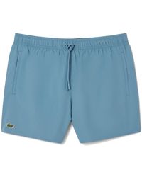 Lacoste - Badmode ,Blauw ,Sneldrogende Zwemshorts Blauw Groen - Lyst