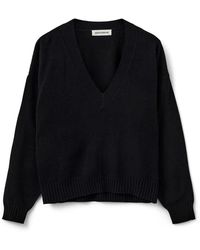 Sofie Schnoor - Schwarzer V-Ausschnitt Pullover Edensw Stil - Lyst