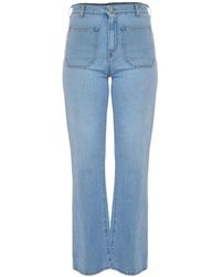 Kocca - Ausgestellte high-waisted jeans mit vordertaschen - Lyst