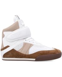 Chloé - Kick Sneakers Aus Veloursleder, Mesh Und Leder - Lyst