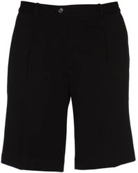 Circolo 1901 - Premium schwarze piquet bermuda shorts - Lyst