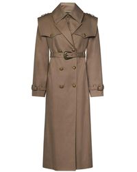 Balmain - Chaquetas y abrigos marrones para mujeres - Lyst