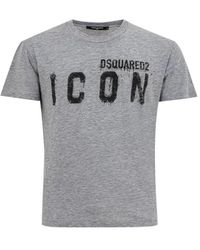 DSquared² - Schickes Graues Baumwoll-T-Shirt Stilvolle Männer - Lyst