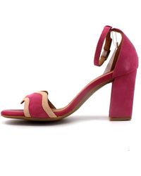 Geox - Schoenen ,Roze ,Leer Sandalen Met Hoge Hak - Lyst