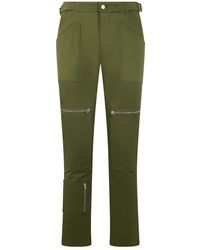 Moschino - Broeken ,Groen ,Katoen Slim-Fit Broeken - Lyst