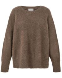 P.A.R.O.S.H. - P.A.R.O..H. ,Truien & Vesten ,Bruin ,Geribbelde Crew Neck Sweater - Lyst