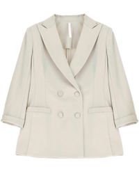 Imperial - Jassen ,Grijs ,Polyester Giacca Doppiopetto - Lyst