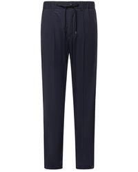 Herno - Broeken ,Blauw ,Nylon Slim-Fit Broeken - Lyst