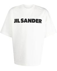 Jil Sander - E Baumwoll-Oversize-Logo-T-Shirt - Lyst