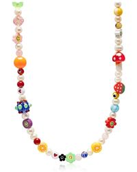 Nialaya - 's fruity pearl choker with assorted beads - Lyst