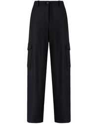 Pinko - Broeken ,Blauw ,Wol Caldaro Pantalone Flanella - Lyst
