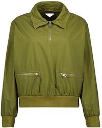 Prada - Olijfgroene Poplin Jas - Lyst