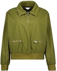 Prada - Olijfgroene Poplin Jas - Lyst