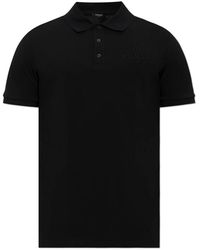 Balmain - Tops ,Zwart ,Katoen Polo Shirt Met Geborduurd Logo - Lyst