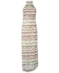 Missoni - Kleedjes ,Veelkleurig ,Pailletten Lange Jurk Met Halternek En Pailletten - Lyst
