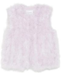 Yves Salomon - Lavendel Paars Mouwloos Vest - Lyst