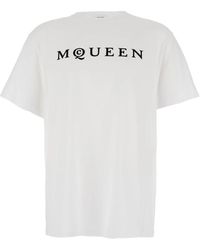 McQueen - Tops ,Wit ,Klassiek Nero T-Shirt Voor - Lyst