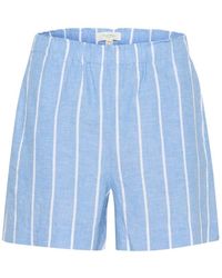 Part Two - Blau-Weiß Gestreifte Shorts Mit Elastischem Bund - Lyst