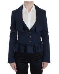 Exte - Blaue Peplum Blazer Jacke - Lyst