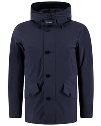 Woolrich - Jassen ,Blauw ,Arctic Parka Melton Blauw - Lyst