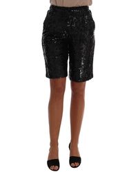 Dolce & Gabbana - Sequined Fashion Shorts - Lyst