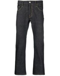 Junya Watanabe - Jeans ,Blauw ,Katoen Jeans Met Grafische Print - Lyst