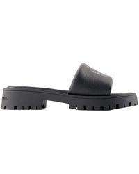 Marc Jacobs - Schwarze Leder Slip-On Sandalen - Lyst