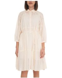 Woolrich - Abito in pizzo con broderie anglaise - Lyst