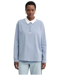 Munthe - Tops ,Blauw ,Katoen Becent Longsleeve - Lyst