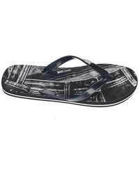 Just Cavalli - Schwarzer Eva-Herrensandalen Mit Ikonischem Design - Lyst